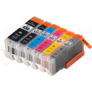 6 Pack Canon PGI-650XL & CLI-651XL Compatible High-Yield Ink Cartridges