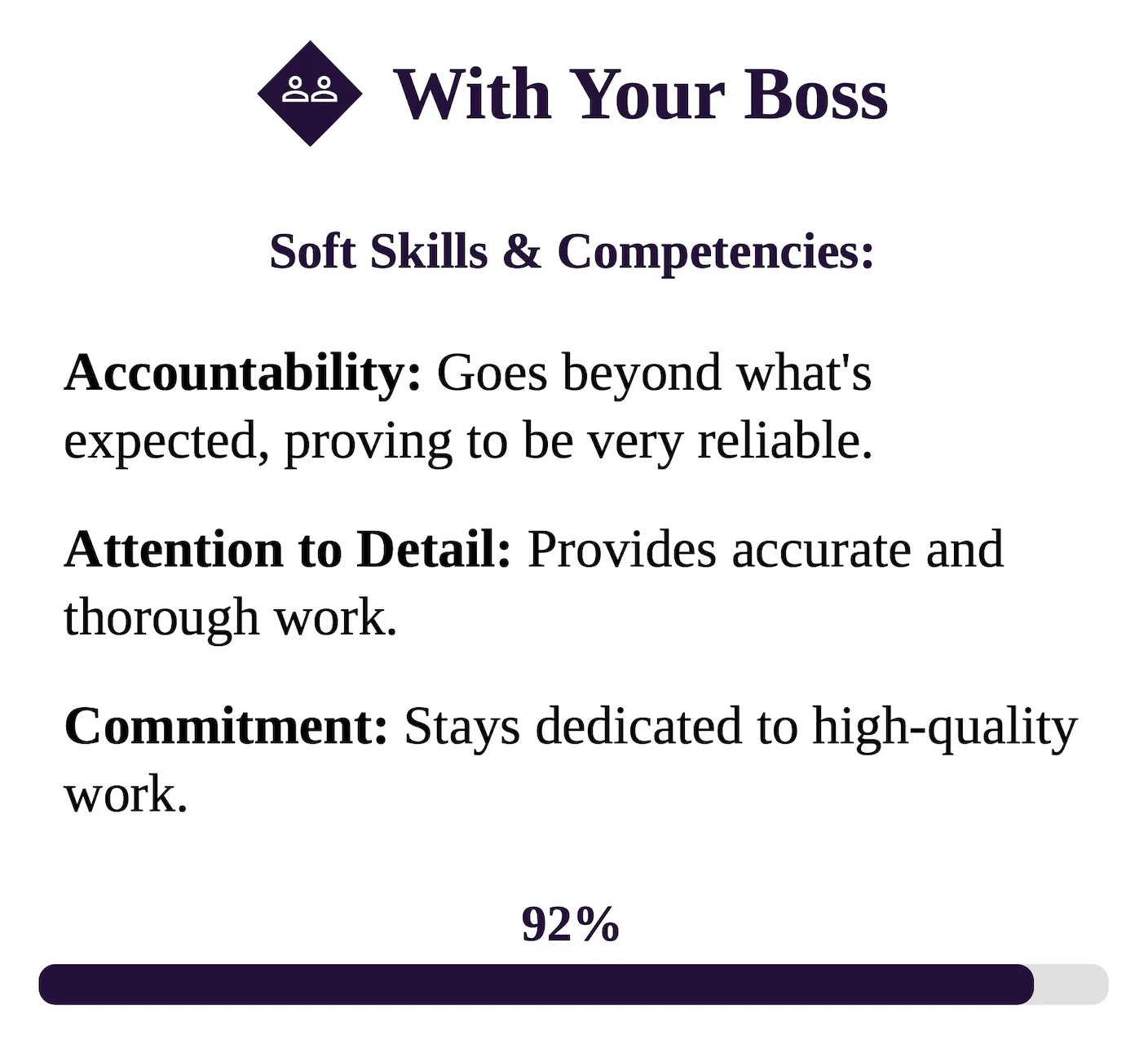 dutifulness result example