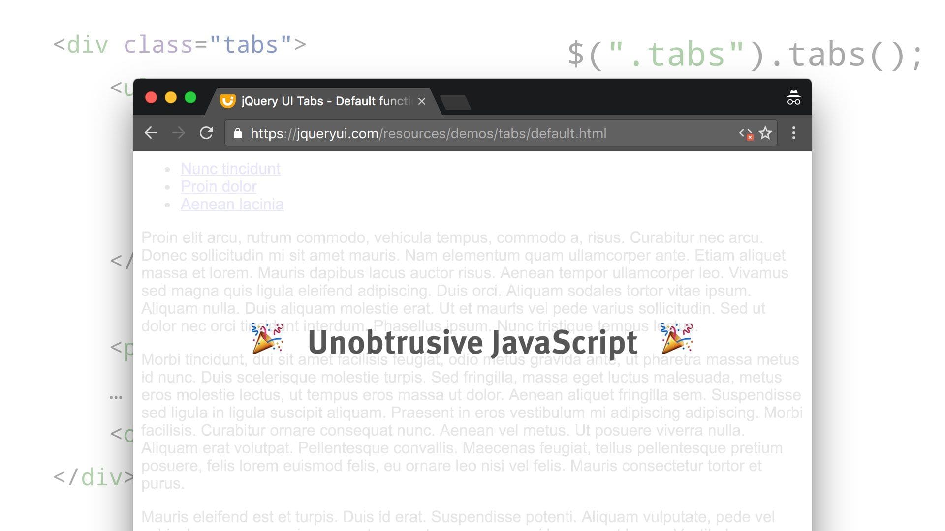 Unobtrusive JavaScript