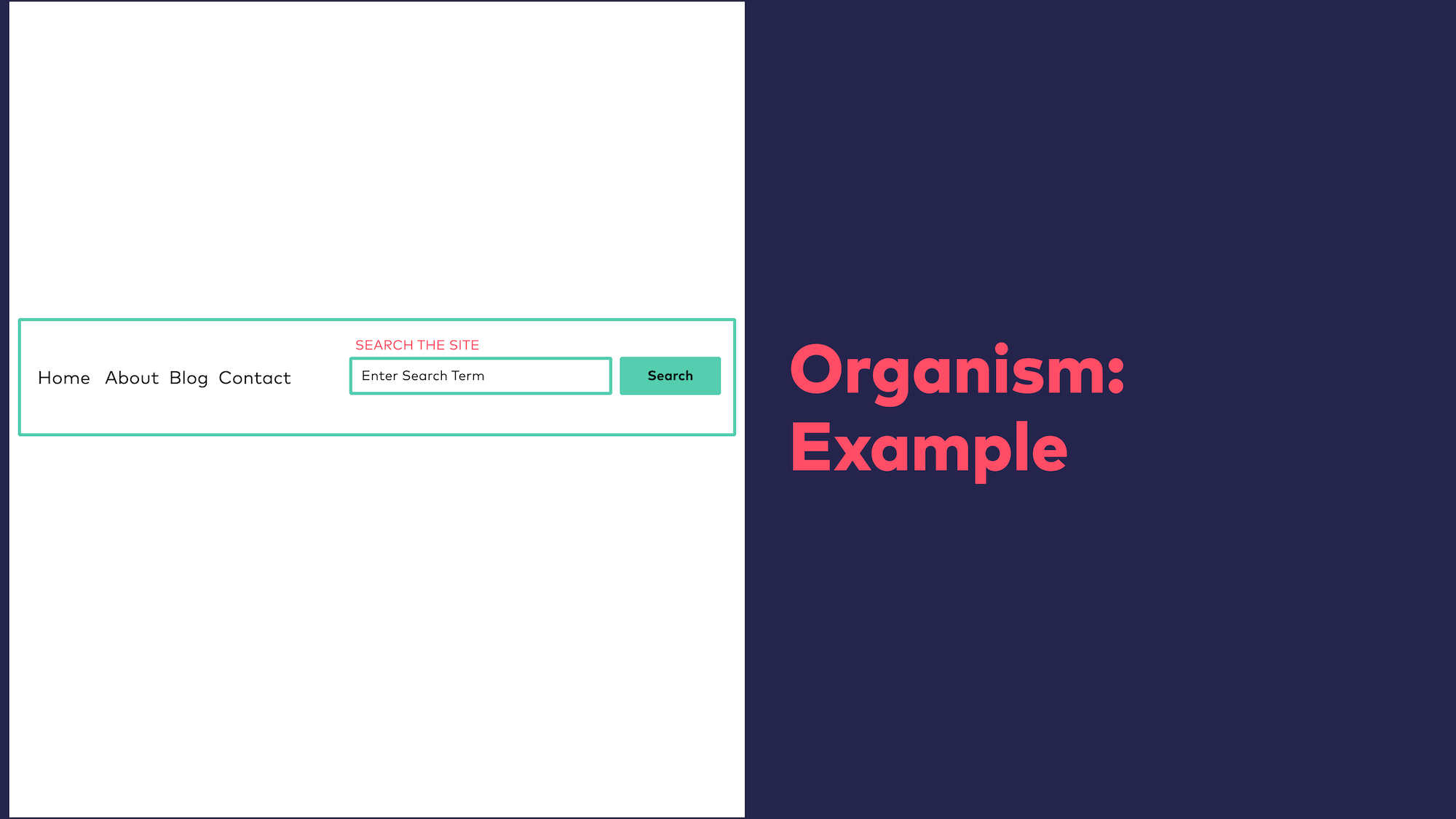 Abb. 10: Atomic Design - Organismus Beispiel