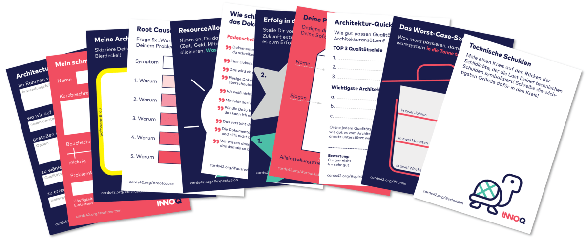 Eine Auswahl der cards42-Mitmach-Karten