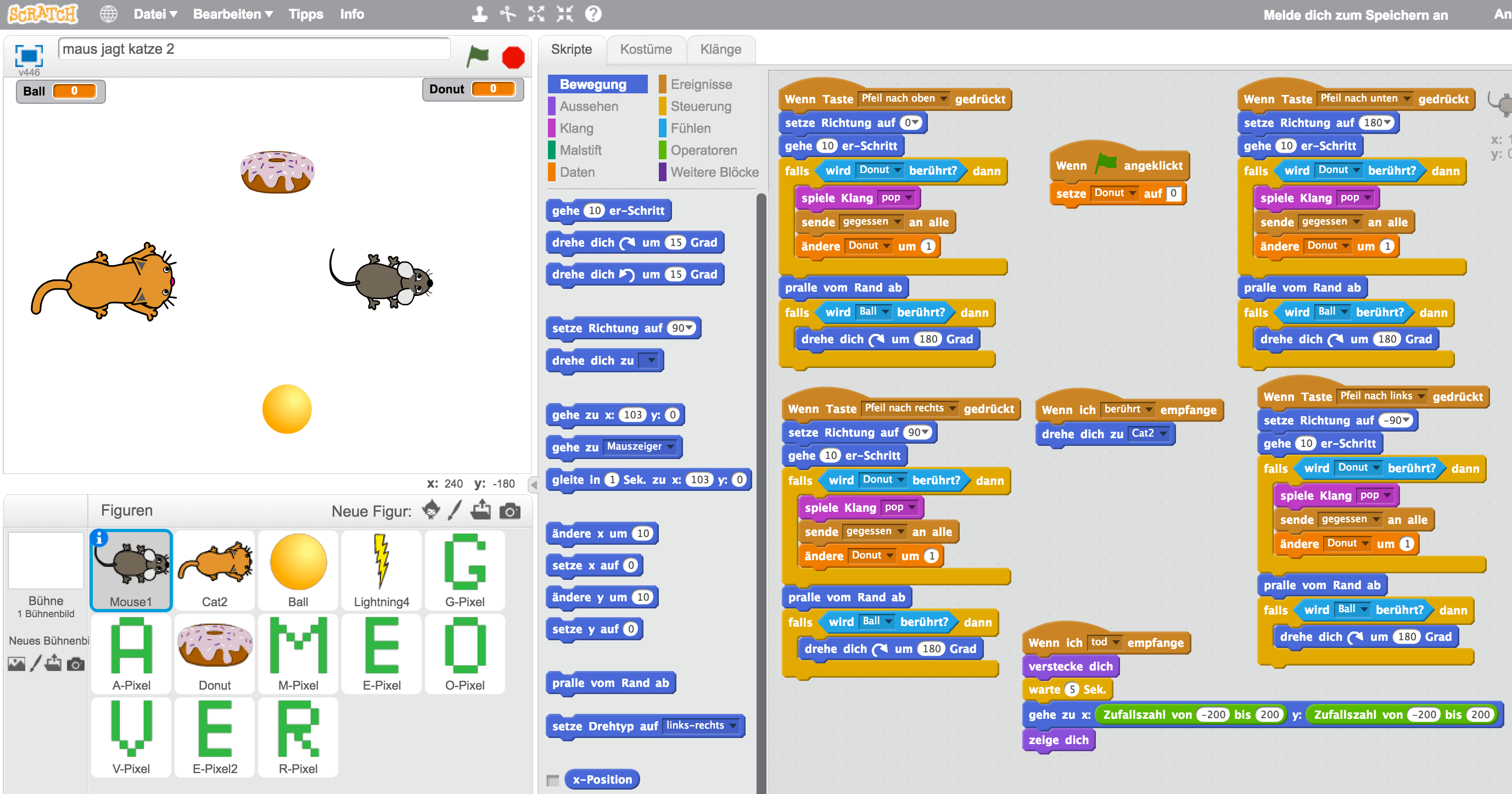 Spiele programmieren mit Scratch