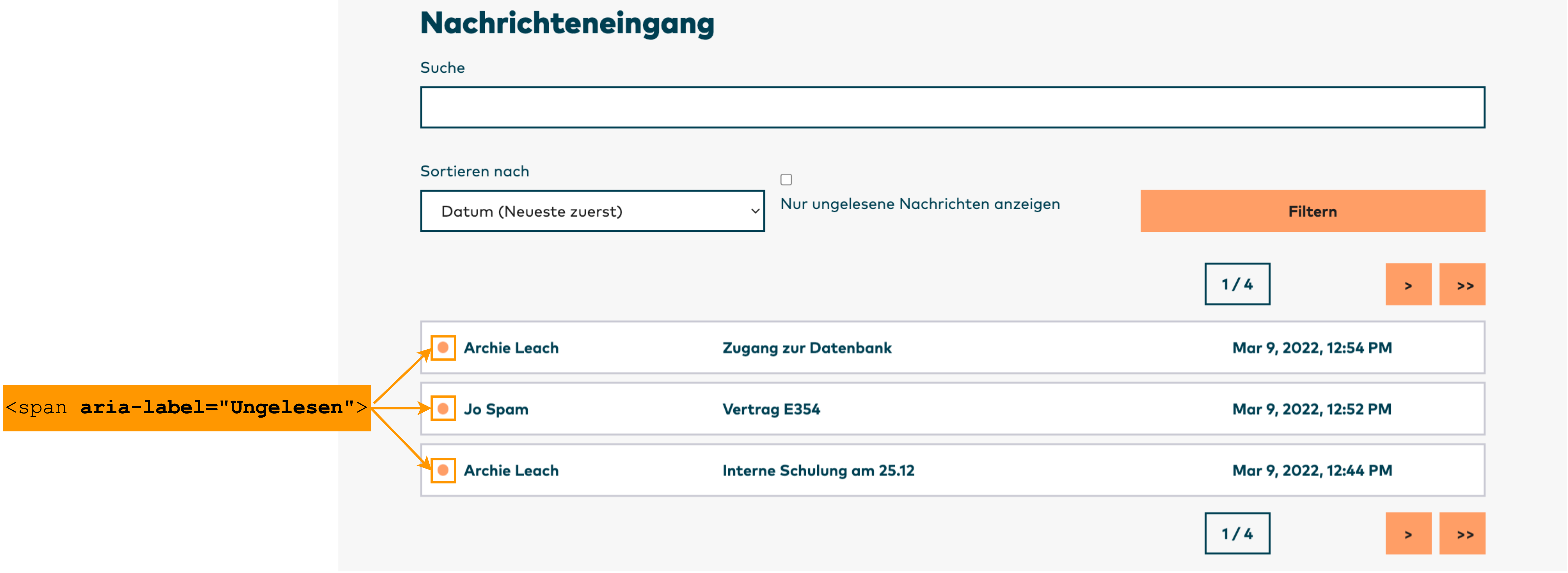 CSS icons are labelled with aria-label.