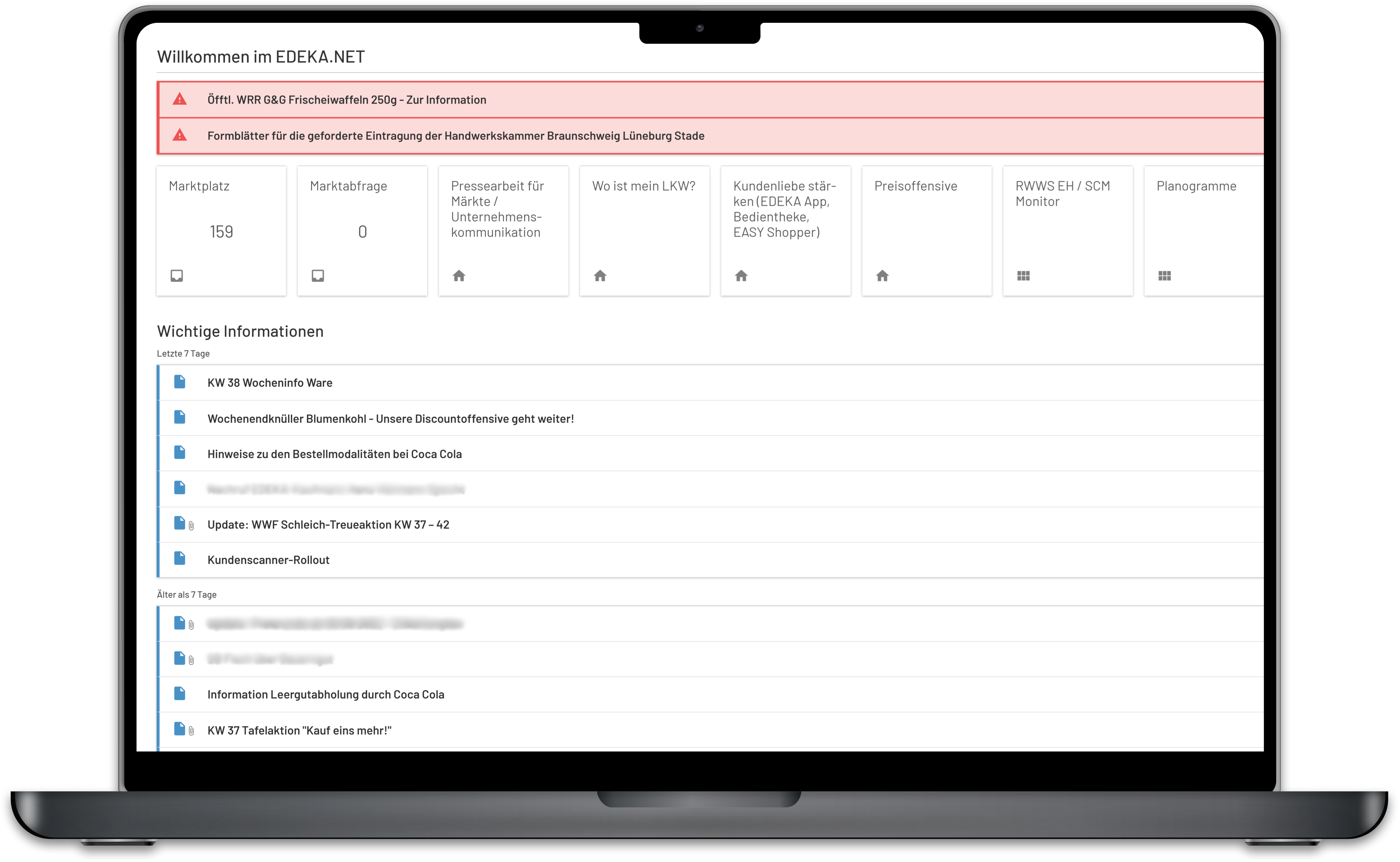 Everything at a glance: Information offerings and current news on the start page of EDEKA.NET