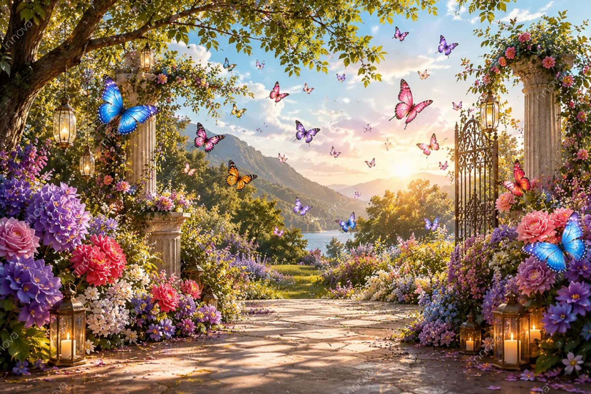 Fondo fotográfico Mariposas — diseño 21