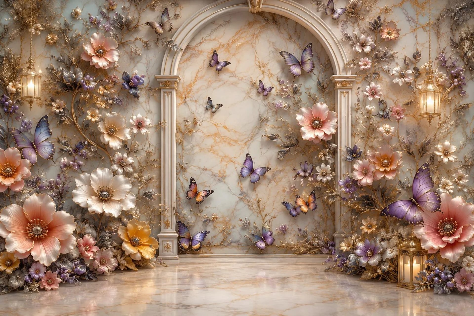 Fondo fotográfico Mariposas — diseño 15