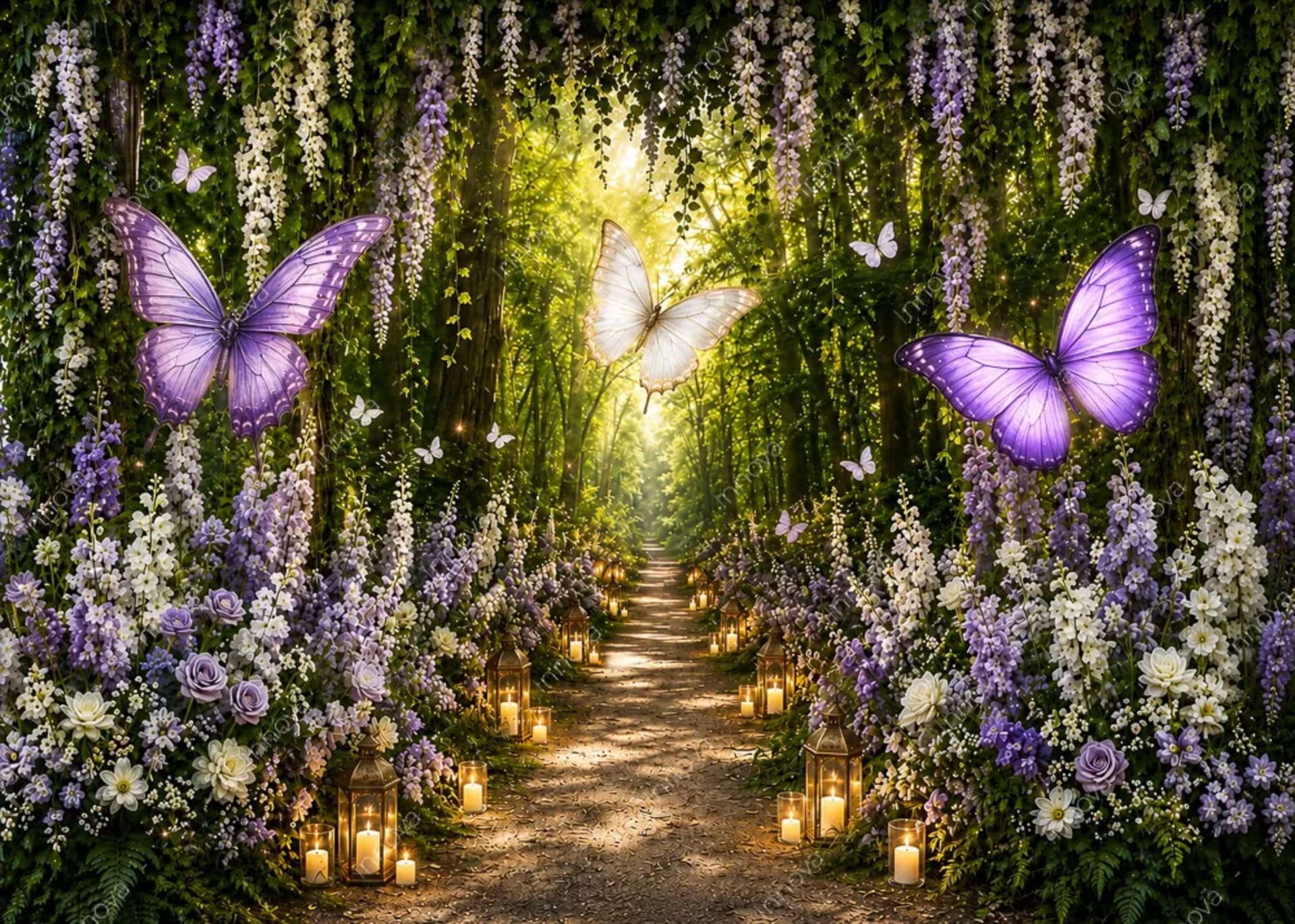 Fondo fotográfico Mariposas — diseño 2