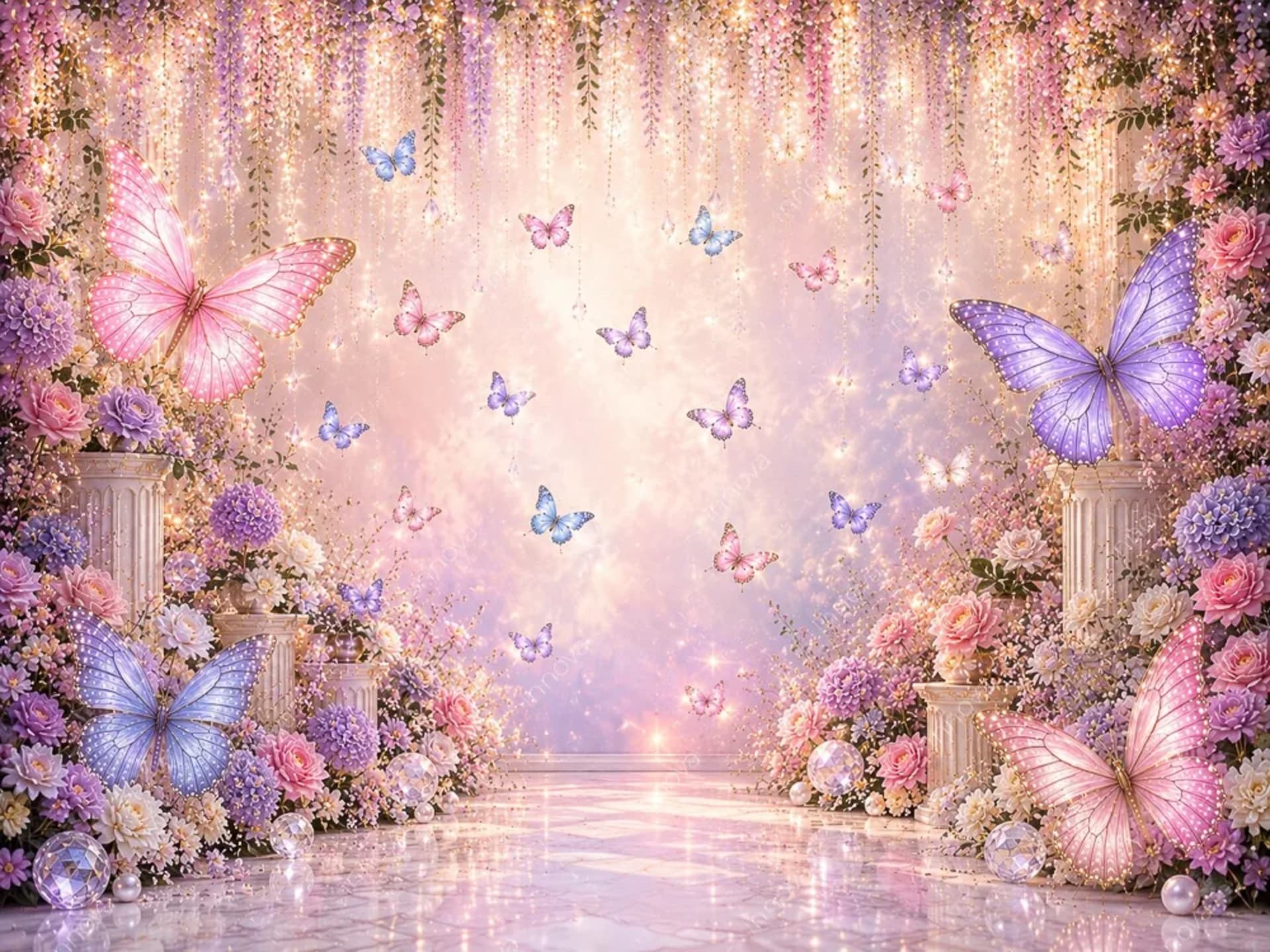 Fondo fotográfico Mariposas — diseño 18