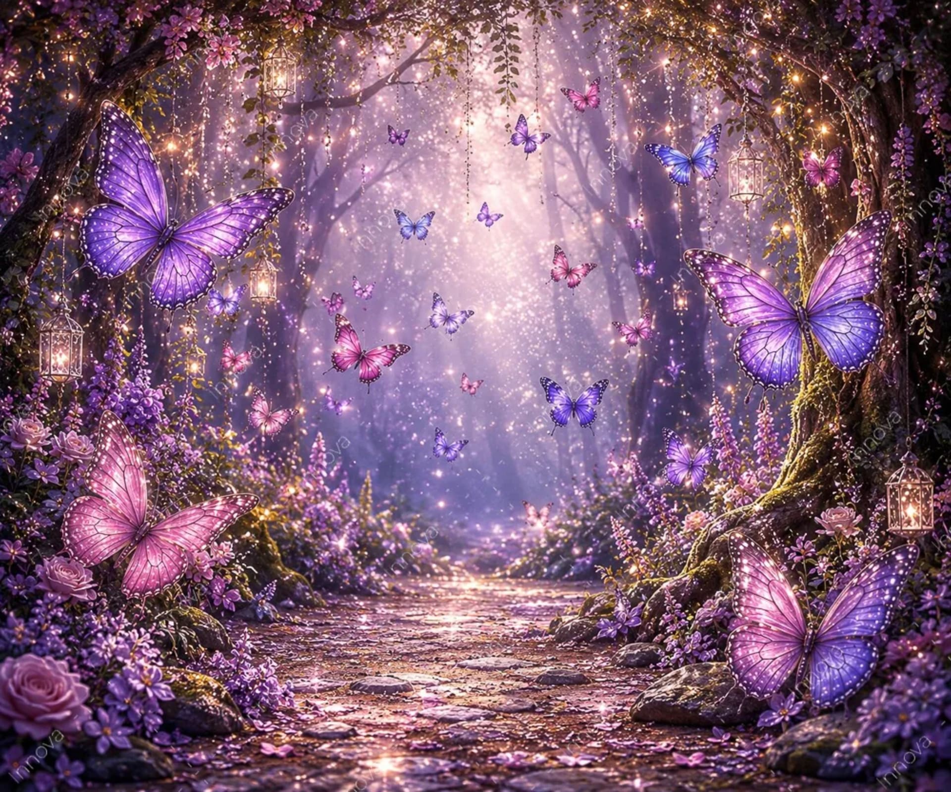 Fondo fotográfico Mariposas — diseño 33