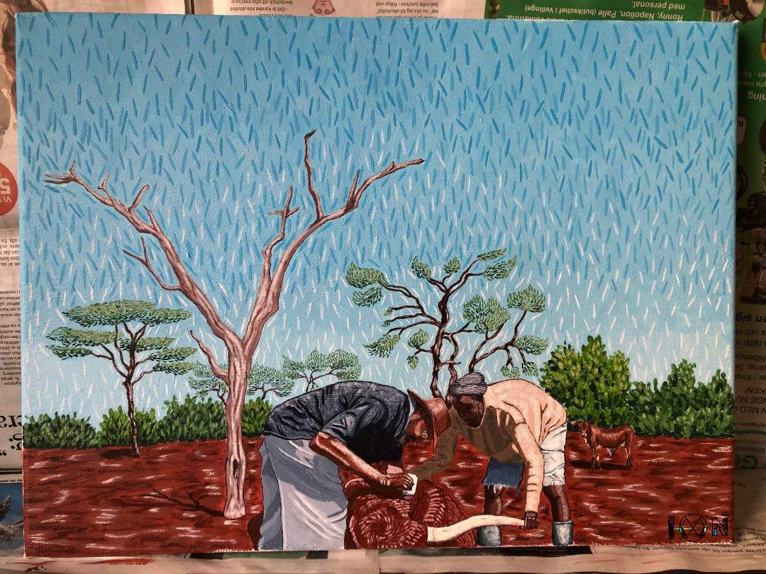 a picture of art work by artist inotila nghaamwa