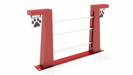 Barras de salto para entrenamiento canino K9.