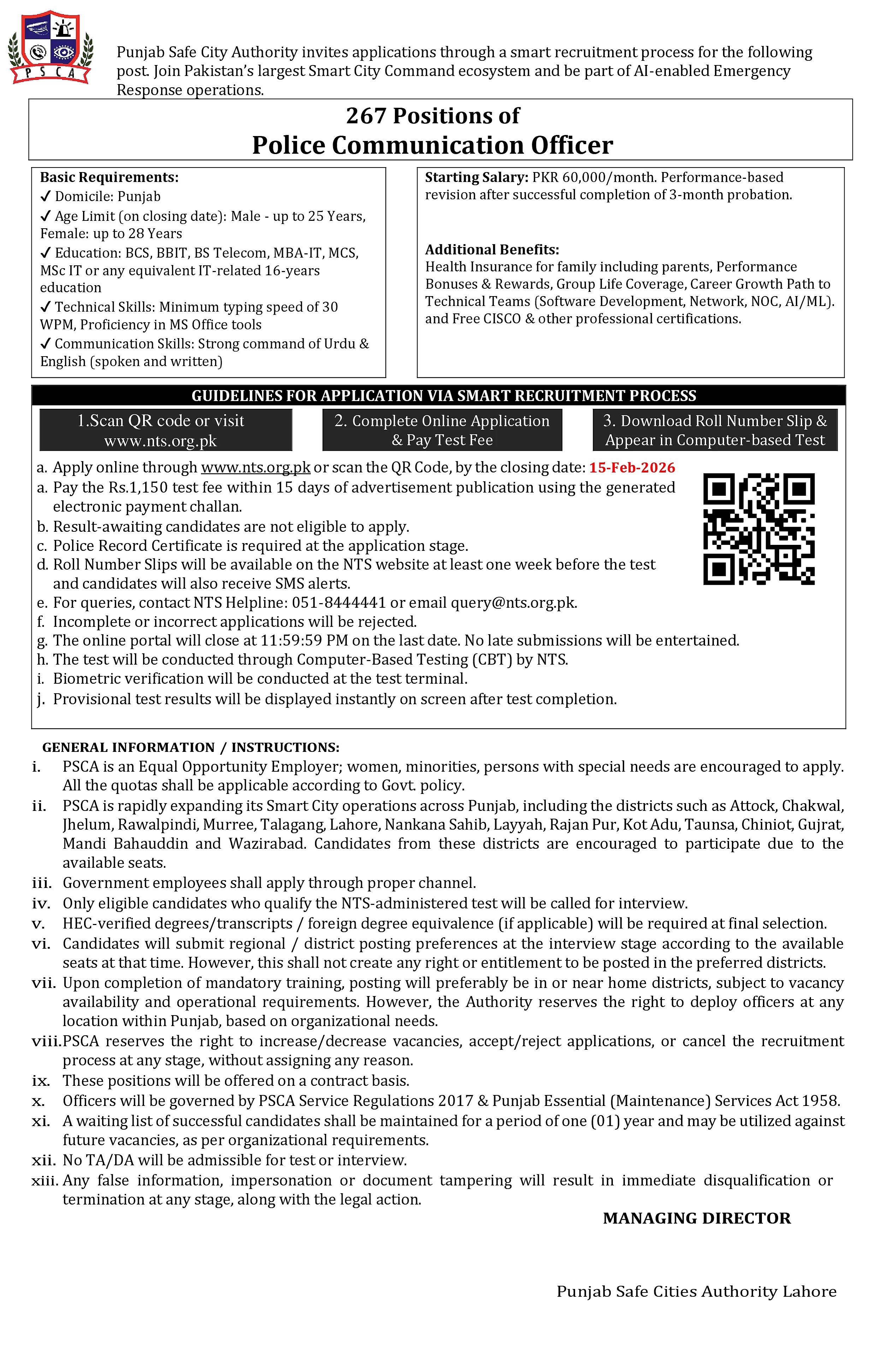 punjab safe city authority recruitment