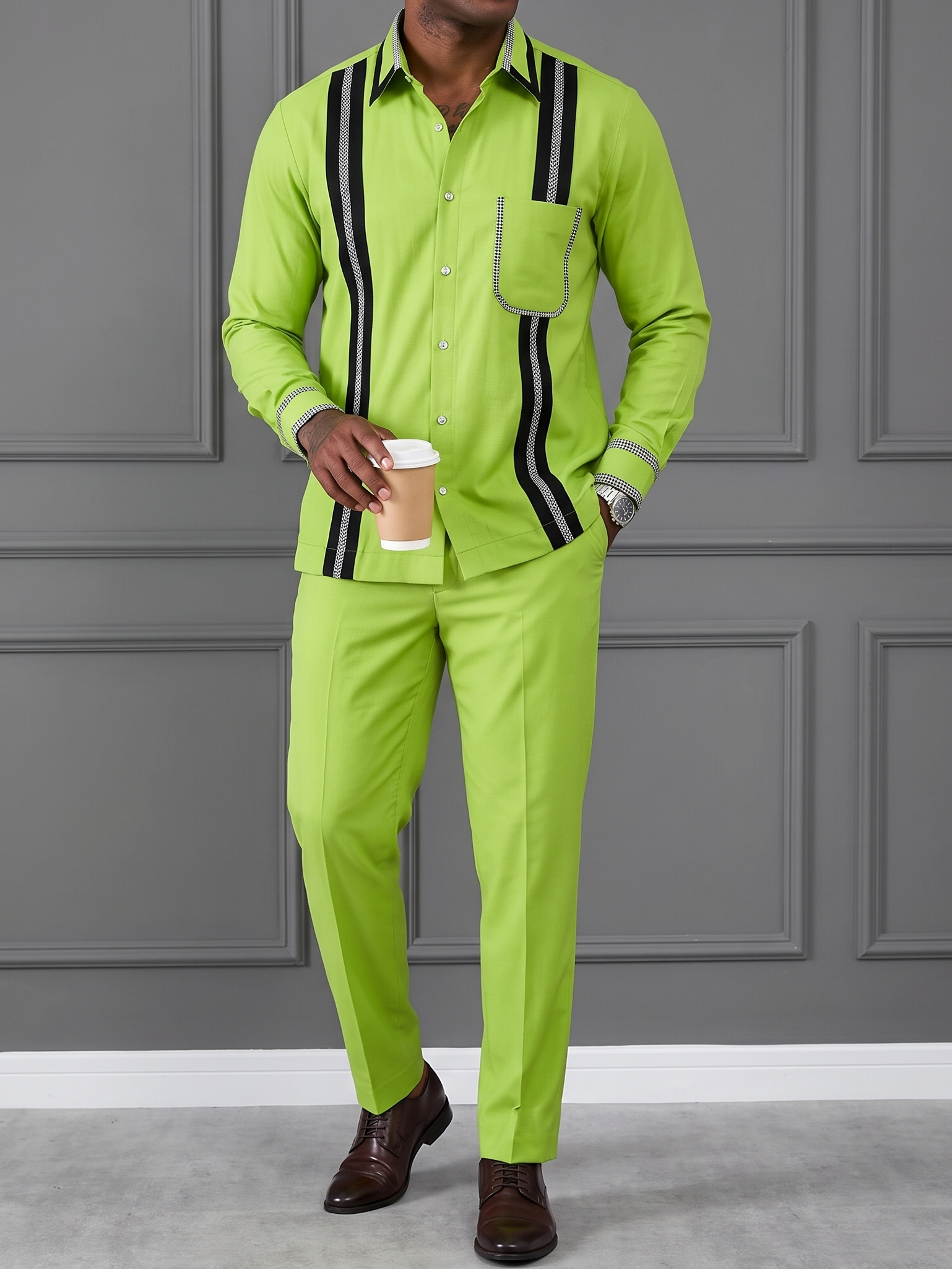 Chemise avec Patalon Verte