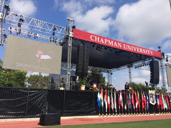 Photo: RT @QuaylanAllen: @HenryGiroux speaks at the @ChapmanCES Graduation...