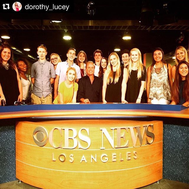Photo: #ChapmanU Broadcast News class visits CBS News Los Angeles // #Repo...