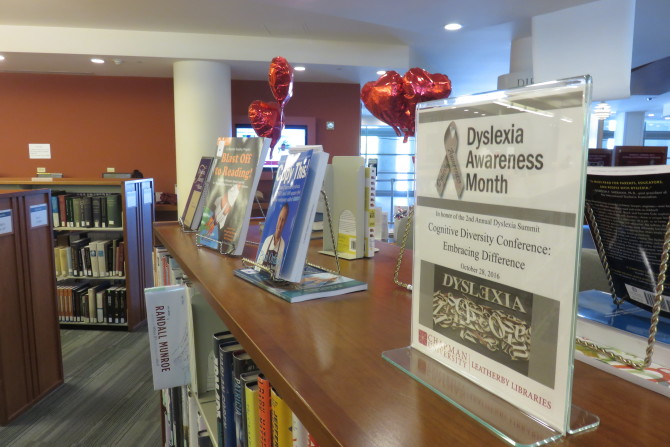 Photo: Library Display Celebrates Dyslexia Awareness M...