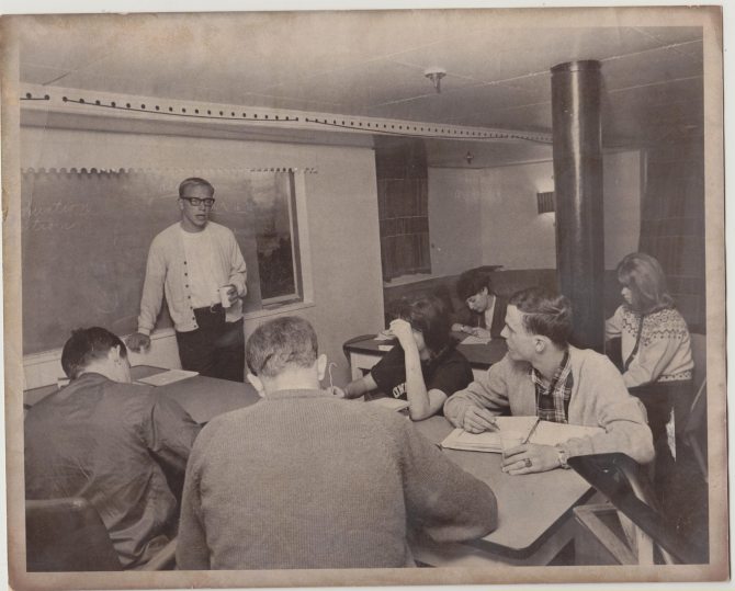 Photo: #TBT: Professor Bill Cumiford teaching on the MS Seven Seas in fall...