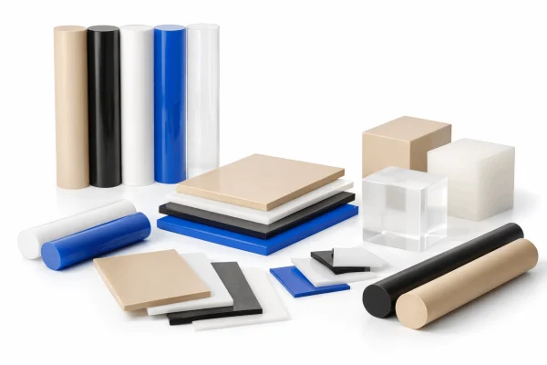 Engineering plastics including PEEK, nylon, acetal, UHMW, HDPE, and polycarbonate at Laird Plastics Madison, WI