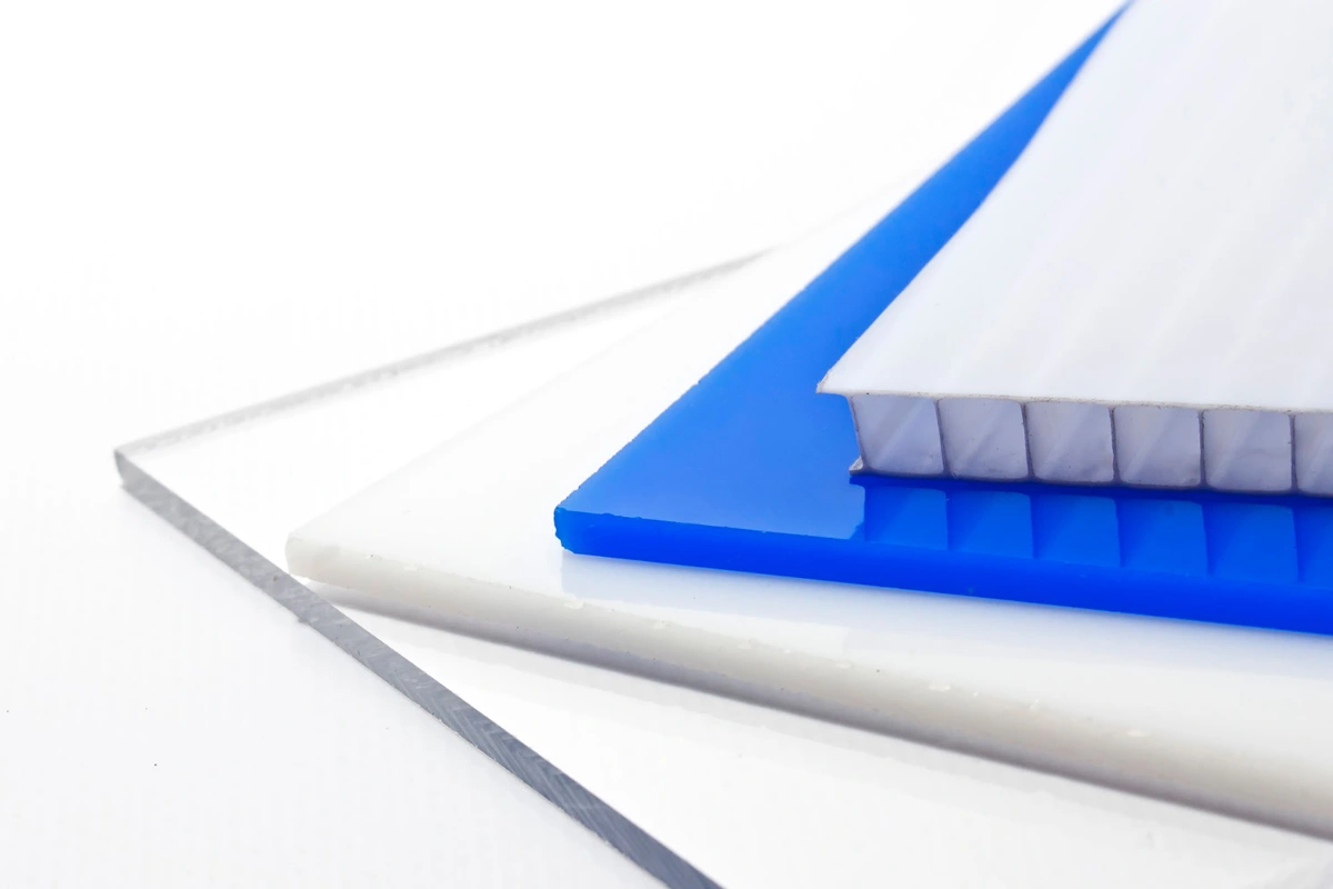 Variety of plastic sheet materials including acrylic, polycarbonate, HDPE, and UHMW at Laird Plastics Akron