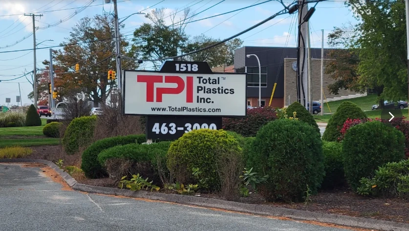 Total Plastics Rhode Island warehouse in Cranston showing industrial plastic materials inventory