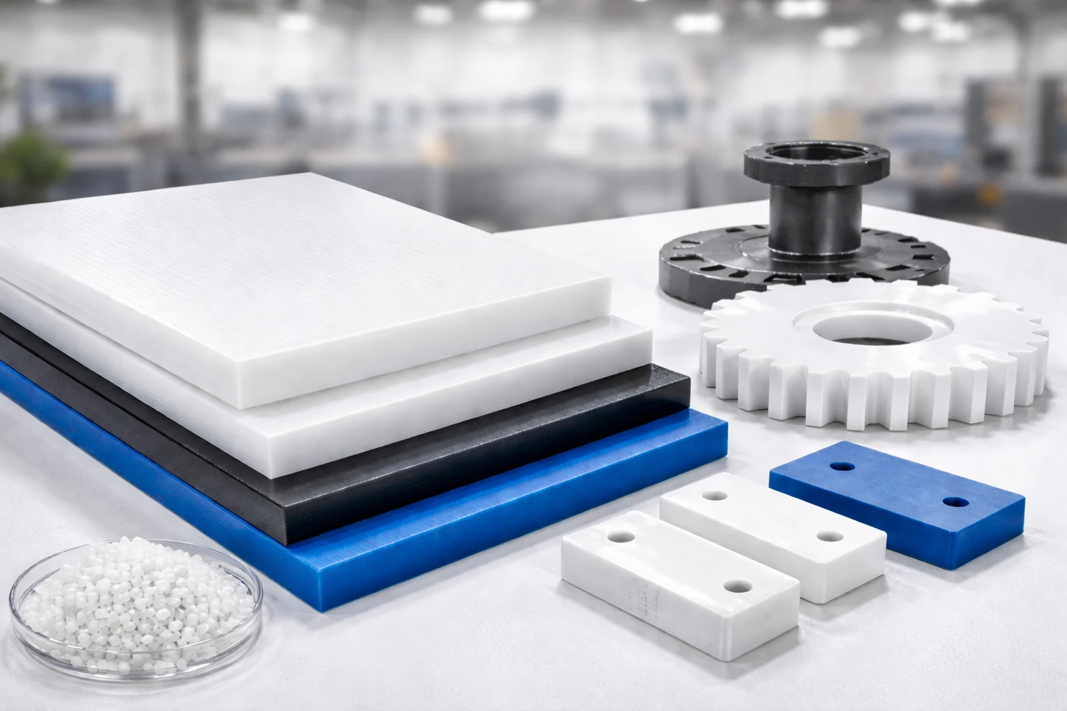 HDPE plastic sheets for food processing and chemical resistance at Total Plastics Chicago