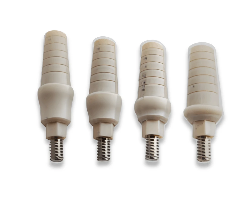 PEEK rod for short-term implants up to 30 days including dental healing caps, endoscopic equipment, and catheters
