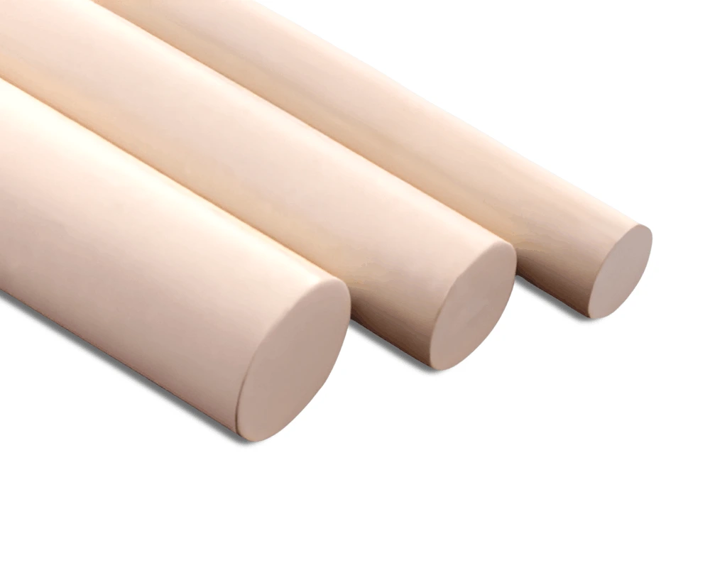 PEEK rod for short-term implants up to 30 days including dental healing caps, endoscopic equipment, and catheters