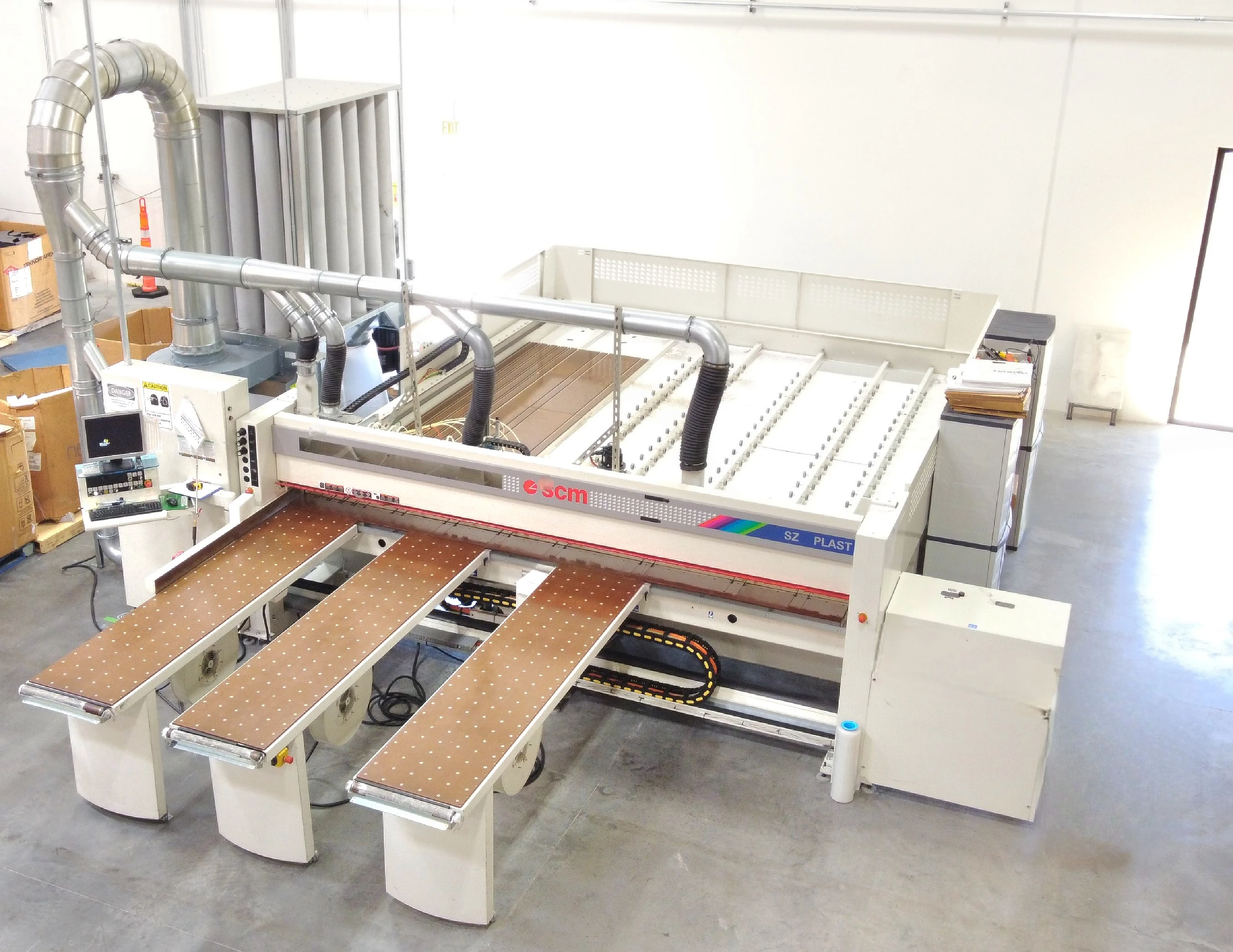 In-house panel saw and CNC routing for cut-to-size plastic sheet at Laird Plastics Dallas, Coppell TX
