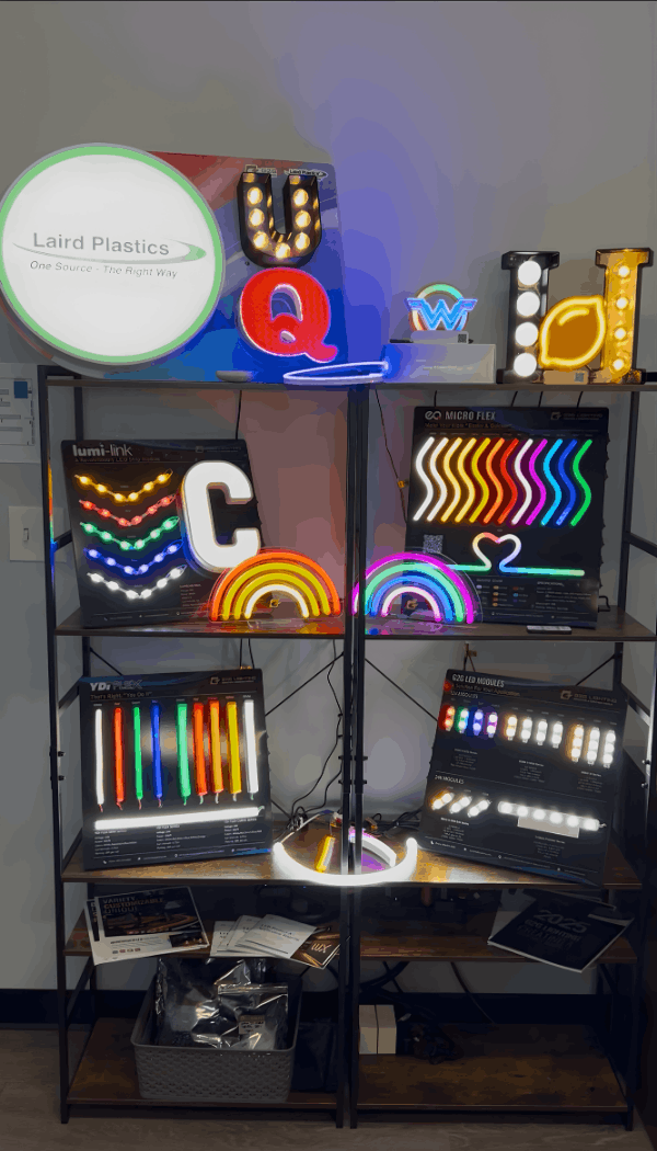 G2G LED sign lighting products available at Laird Plastics Dallas, TX