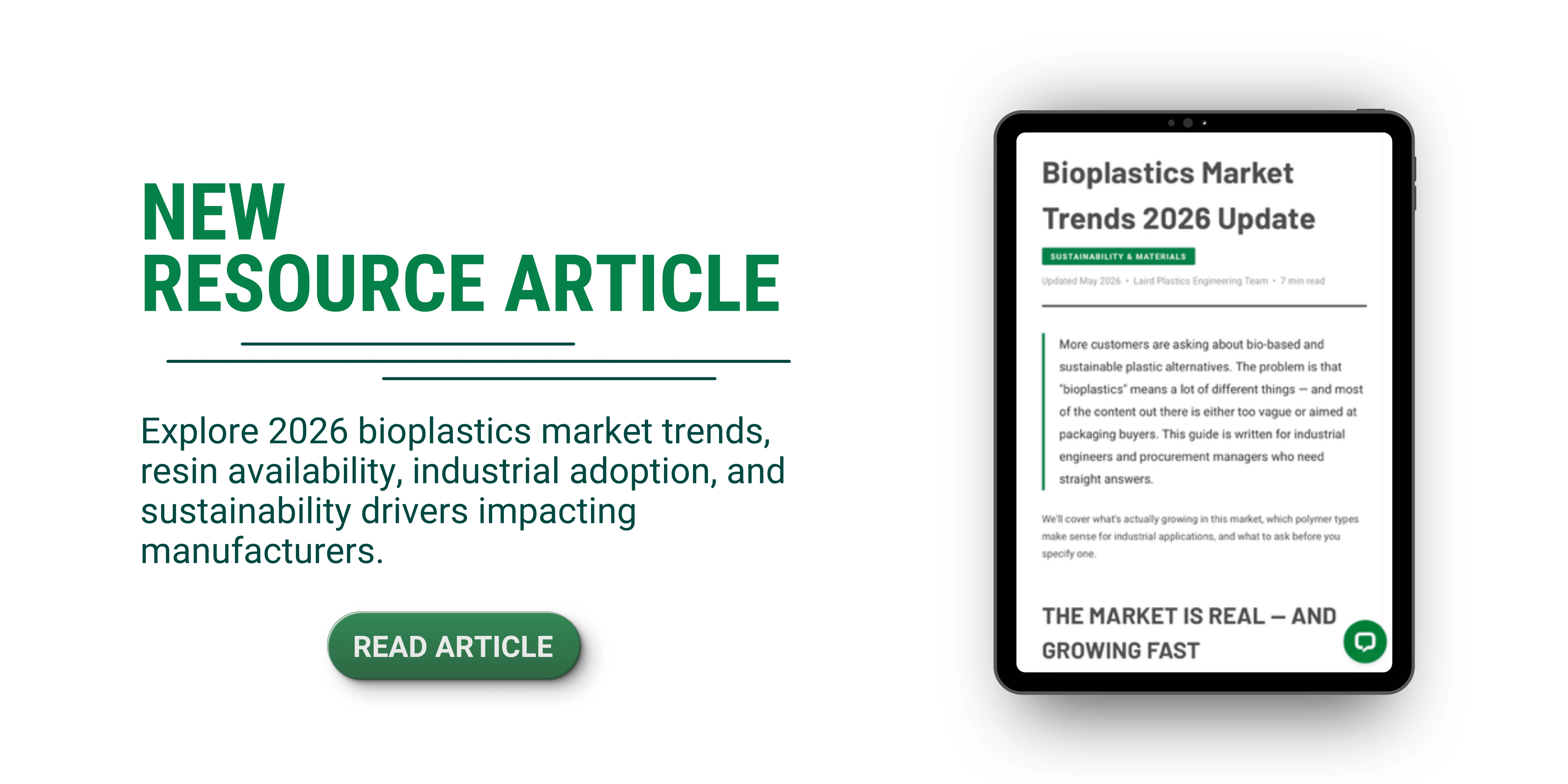 New Resource Article, Bioplastics 2026