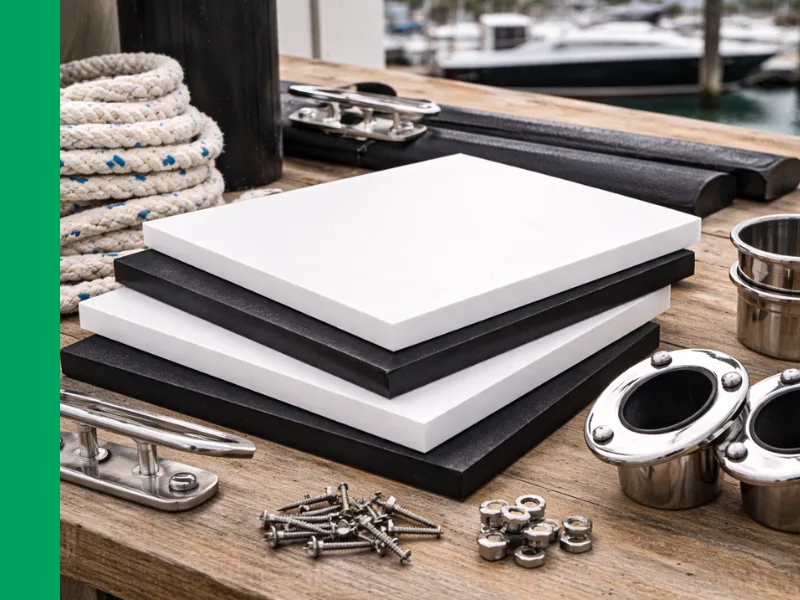 King StarBoard marine-grade HDPE for boat and dock construction