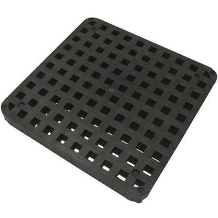 Black plastic drain grate