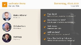 Video: suchradar Arena (Feb 18 2021): Page Speed, Web Stories, AMP + mehr
