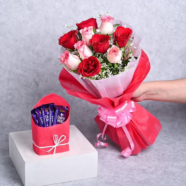 Order Cake Flowers and Wine combo online Mangalore