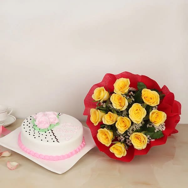 Online Cakes and Flowers Delivery Upto Rs.250 OFF | Send Flowers And Cake  Gift Combos | FlowerAura