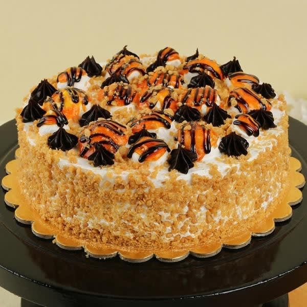 Butterscotch with French Buttercream Cake (Eggless) - Ovenfresh