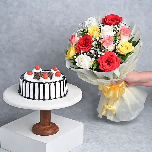 Buy/Send Combo Cake and Flower Online- Winni | Winni.in