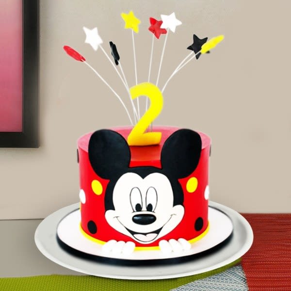 Mickey Mouse Girls Birthday Cake Weight 2kgs 1 Layer With Eg ...