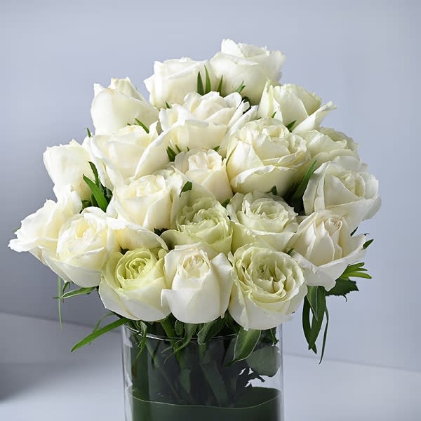 Order White Flowers in Vase online free delivery in 3 hours Flowera