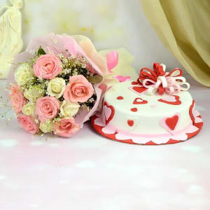 Online Flowers and Cake Delivery in Indore | Buy Flower Cake Combo Now