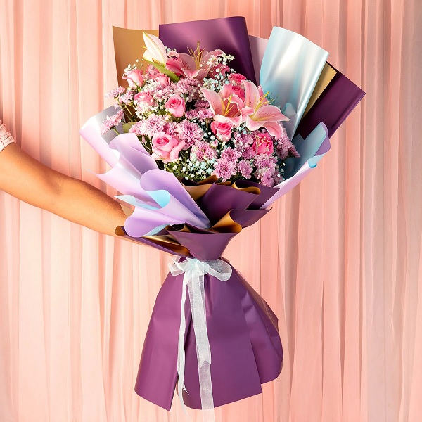 Order Pretty Pink Bouquet online free delivery in 3 hours Flowera