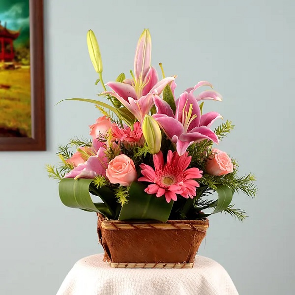 Order Mix Flowers Basket online free delivery in 3 hours Flowera