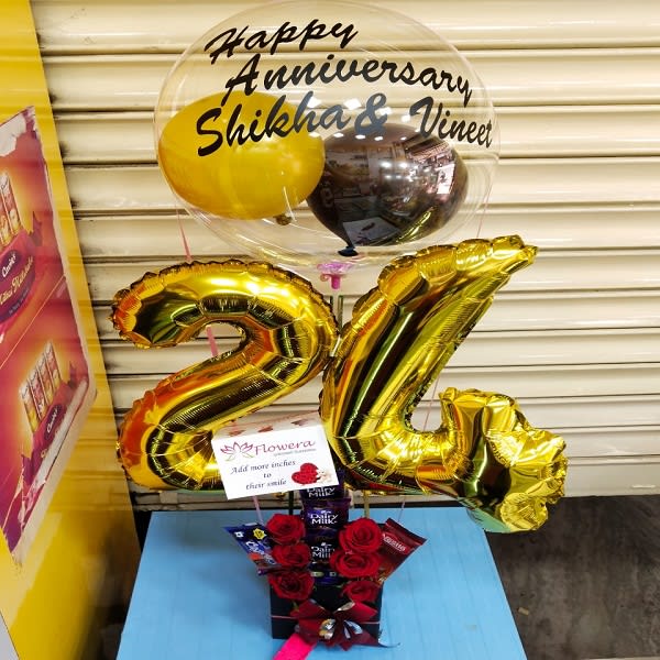 Order Anniversary Balloon Bouquet online free delivery in 3 hours