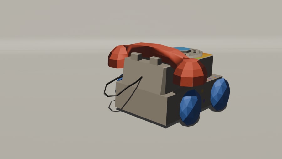 3D Modell Chatter Telephone Rückseite