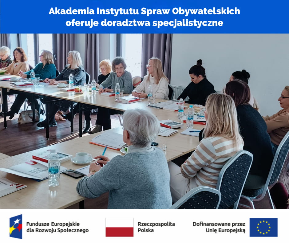 Akademia Instytutu Spraw Obywatelskich oferuje doradztwa specjalistyczne. Zdjęcie: uczestnicy szkolenia.