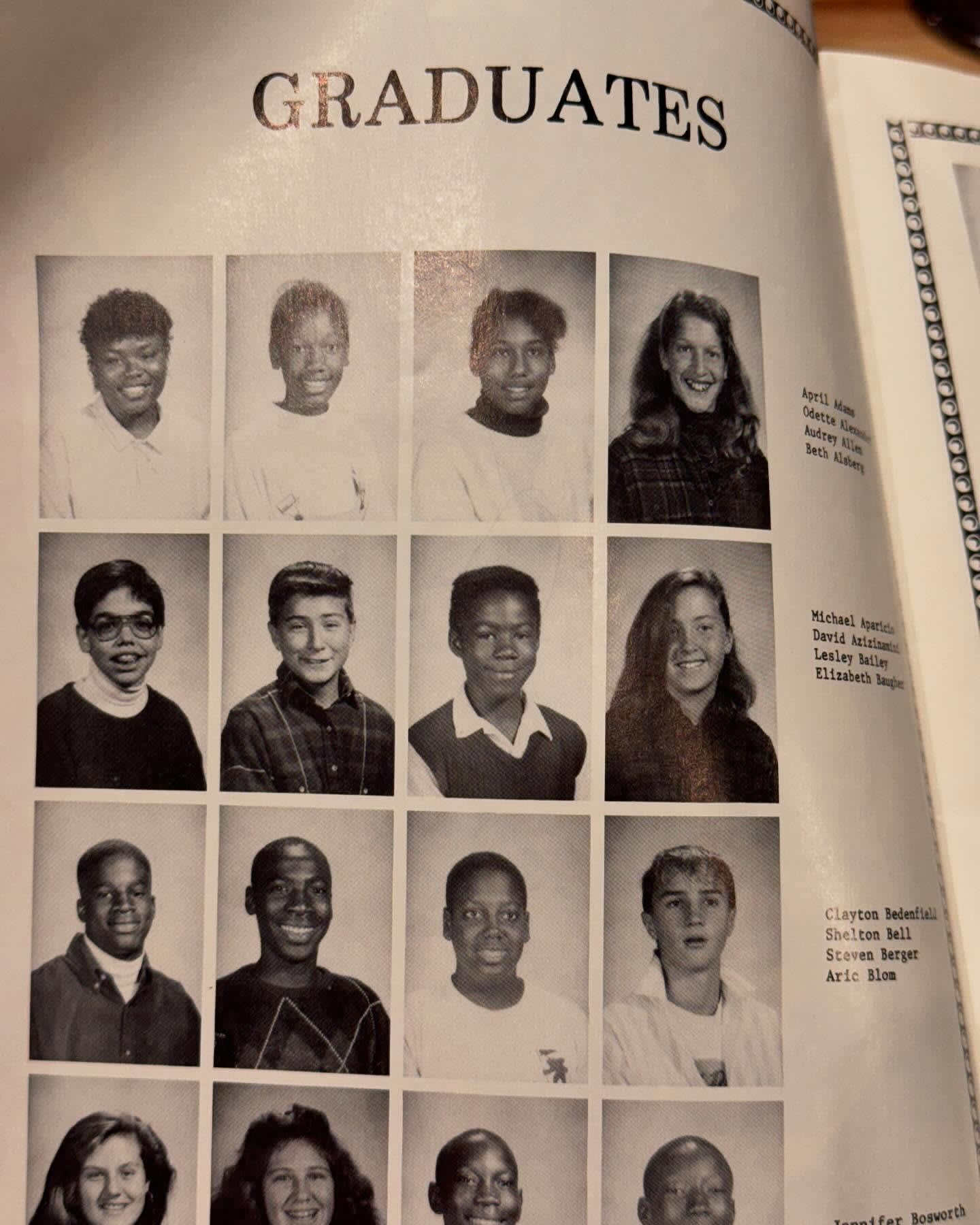 Rode the Metra to have lunch with Grandma, who gave me my 8th grade yearbook. 😂