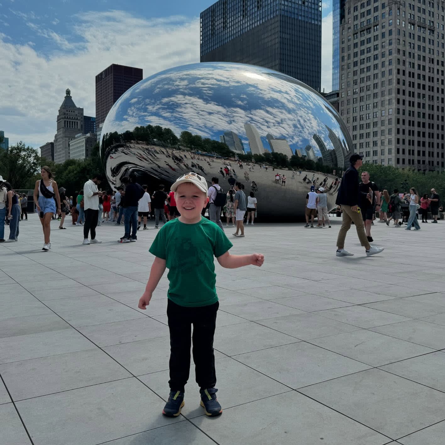 Took Ryan to the Bean and Maggie Daley Park today.
