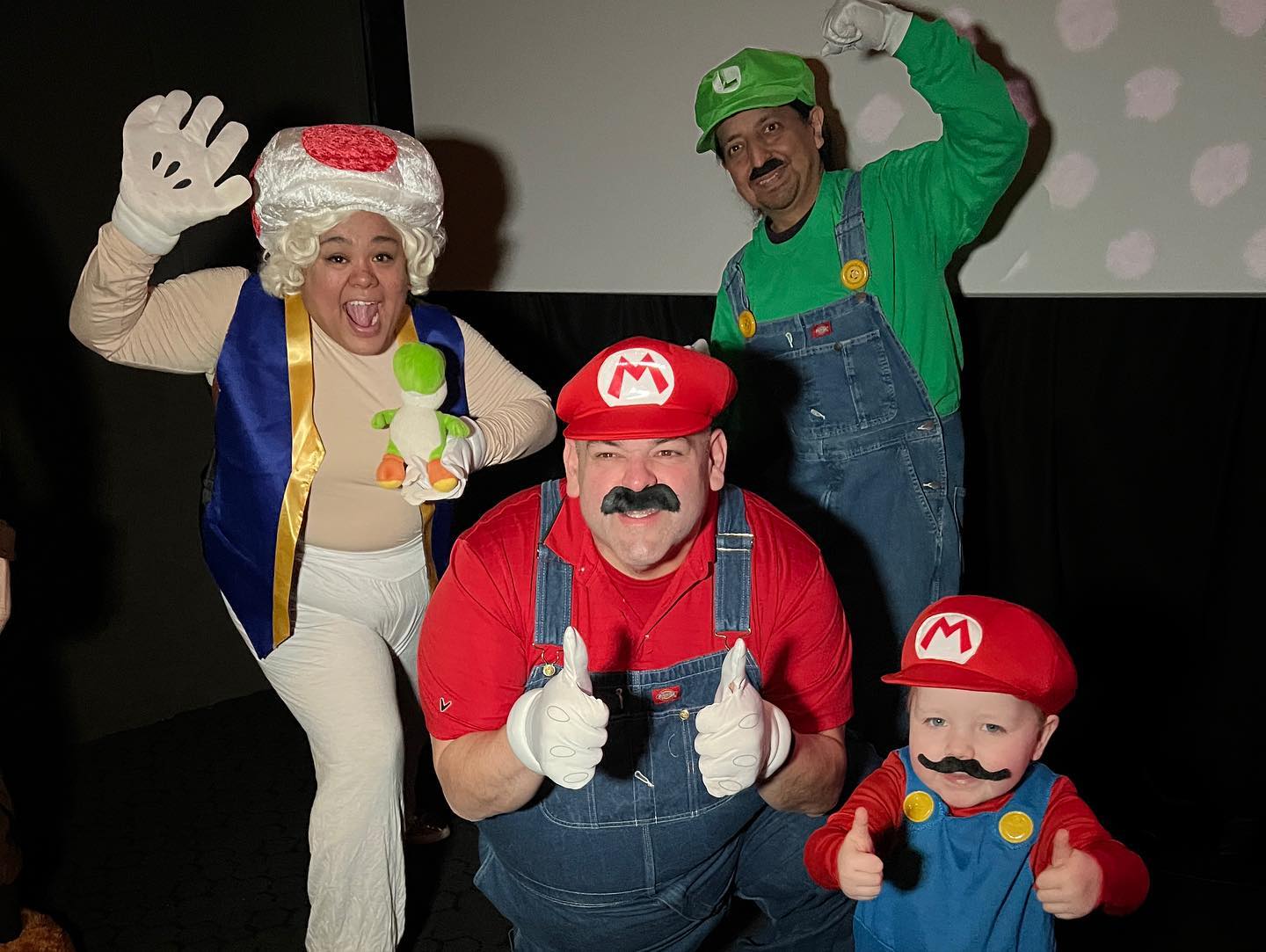 A great time was had at the #mariomovie @alamochicago! Ryan was very popular. 😂