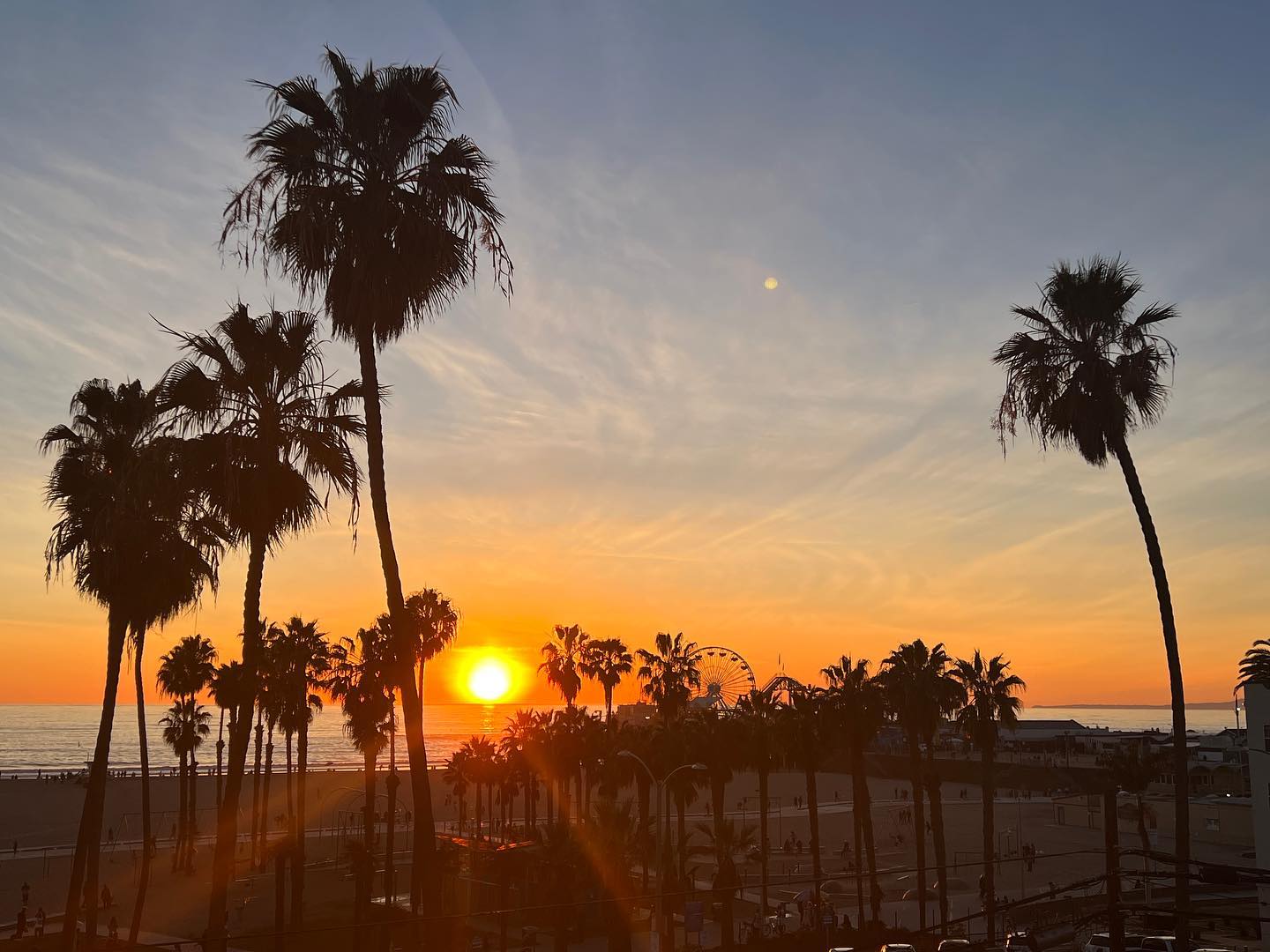Two weeks on the job and I'm in Santa Monica watching the sunset. 😎