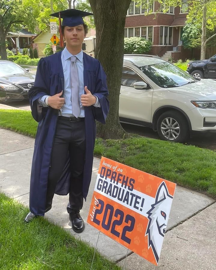 Congrats to my stepson Joe, who is graduating from high school just days after my youngest son is born. 😅
